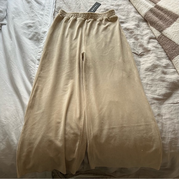 NWT Princess Polly Motel Obeli Trouser in Rib Cream - Petite - Picture 5 of 10